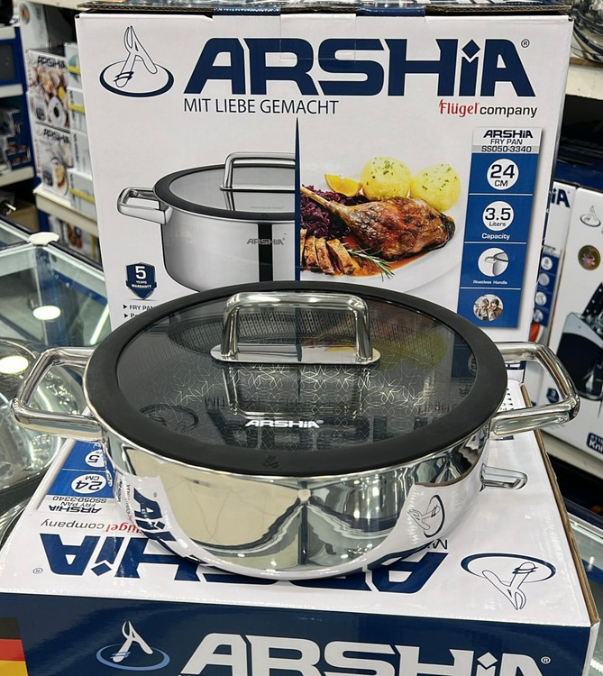 تابه کف لیزری دودسته 24سانت عرشیا مدلSS050-3340(ارسال رایگان)